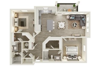 B2 - Two Bedroom, Two Bathroom 2-302 floor plan